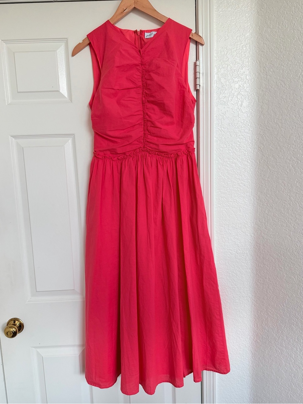 Petal + Pup Midi Sun Dress Pink / Red Size M